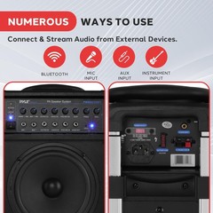 Wireless Portable PA Speaker System – 400W Bluetooth 8″ – 400w, Black