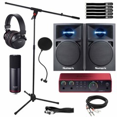 Focusrite Scarlett 2i2 Studio Audio Recording Interface Bundle w 3″ Monitor