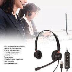 Telephone Headset Volume Adjustment Microphone Mute USB Binaural Customer S KDWZ