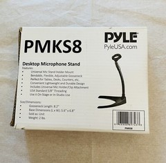 Pyle Desktop Microphone Stand PMKS8 8.2”Gooseneck , Resealed In Box