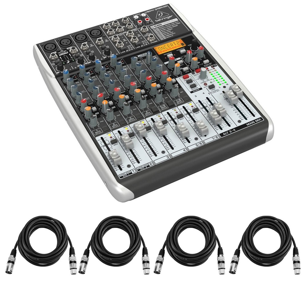 Behringer Xenyx QX1204USB Premium 12-Input 2/2-Bus Mixer with Xenyx Mic Preamps
