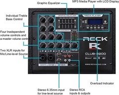 PRORECK 12″ Powered PA System 3000W Bluetooth Outdoor Event Mega Party Concert