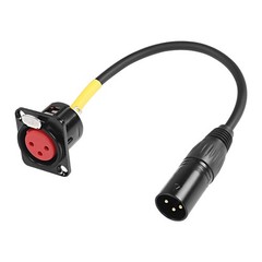 1 PCS 30cm/11.8 Inch DType XLR Female Panel Mount To Male Pass Through Cable