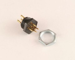2x 5 Pin Male Miniature Hexagonal Panel Connector Plug Hex Nut 126 Series