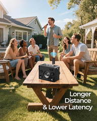 Wireless Microphones, Metal Dynamic Microphone System with Rechargeable Receiver