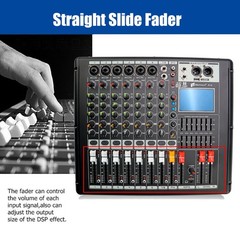 Pro Power Mixer 2000W 10 Channel Audio Mixing Amplifier 16 DSP w/ USB 110-220V