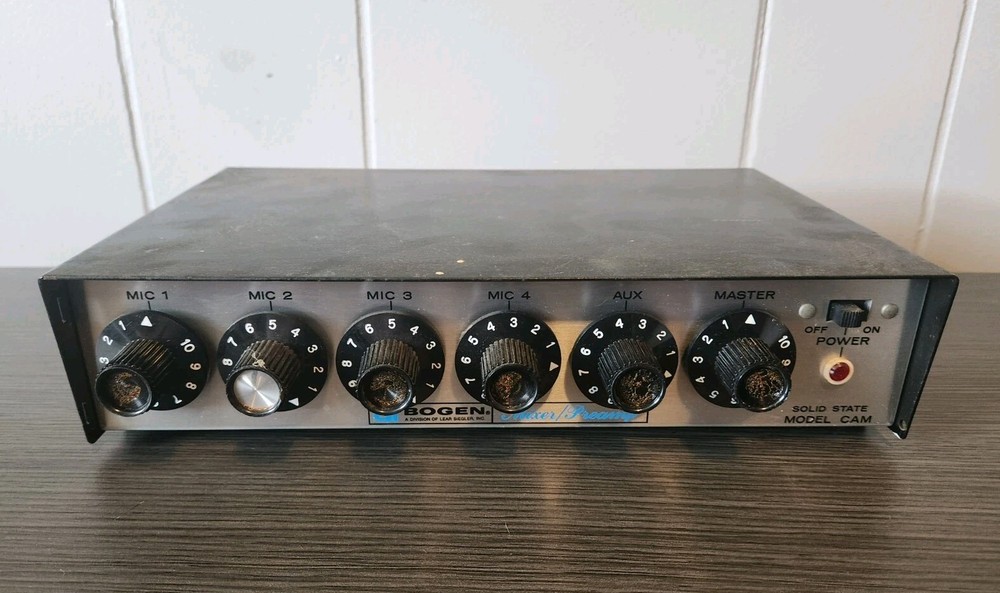 Vintage Bogen Mixer Preamp Solid State Model CAM Series L-08-82 Turns on