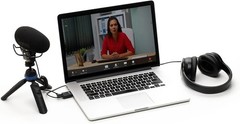 Compact USB Audio Interface w/ 3.5mm Mic Input & Headphone Out for Streaming