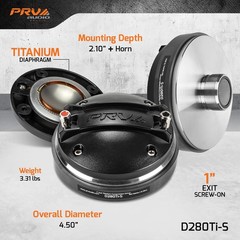 PRV Audio D280Ti-S 1″ EXIT PRO AUDIO TITANIUM COMPRESSION DRIVER (Each)