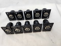XLR 3-Pin Female Metal Panel Mount Chassis Microphone Jack Audio Connector 10 PK