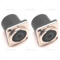 2pcs Replacement Speakon Connector 4 Pole W/ Metal Panel Mount for Neutrik NL4MP