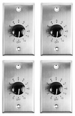4) Rockville VOL70100 100w 70v Stainless Wall Volume Control Zone Controller