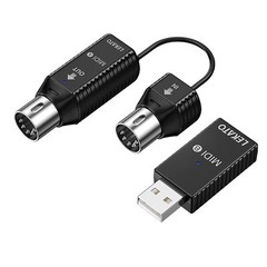 LEKATO Wireless Bluetooth MIDI Adapter Ultra Low Latency 5 PIN to MIDI Device