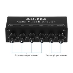 2Way 4Way Input 3.5mm Stereo Audio Signal Mixer PCB Motherboard Mixer Board