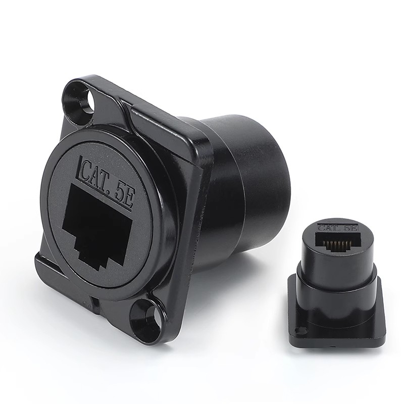 D-Type Module Panel Mount Coupler CAT6A/6/5E USB3.0/2.0 Multiple Data Interfaces