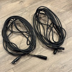 2-PACK Ernie Ball 6073 25FT Male XLR to Female XLR Ultra Durable Mic Cable Black