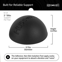 Reduce Vibration with Silicone Isolation Feet – 16-Pack