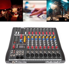 Pro 2/8 Channel Bluetooth Live Sound Card Studio Audio Mixer Mixing Console USB