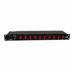 Xstatic 10 lighted Off & On DJ Power Distributor Rear 10 AC Outlets 1 Space Unit