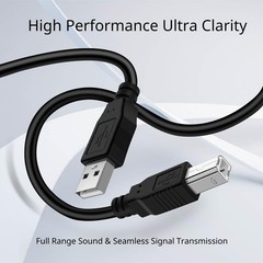 TNP USB A to USB B Audio MIDI Cable Male to Male – MIDI to USB Cable 2.0 Type…