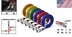 10ft XLR Male to Female Cables – 6-Pack, Anti-Interference & Versatile