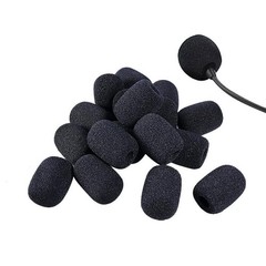 10 Pcs Black Lapel Headset Microphone Windscreen, Microphone Sponge Foam Cover