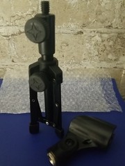 Desktop Mini Mic Stand Portable Foldable Tripod with Mic Clip Holder Adjustable