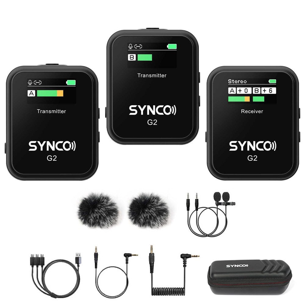 SYNCO G2(A2) Wireless Lavalier Microphone with 48KHz 24Bit Noise Reduction 65…