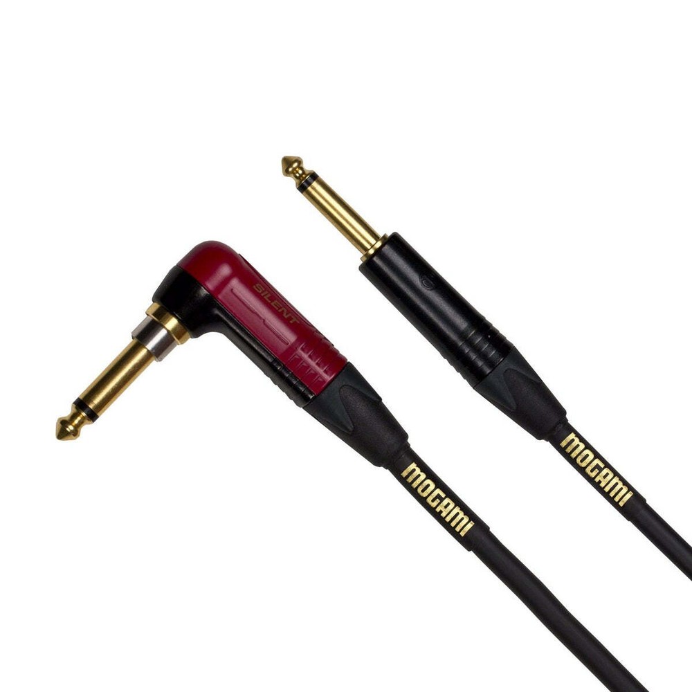 Mogami Gold Inst Silent R-18 | Instrument Cable with Neutrik Silent Right Angle