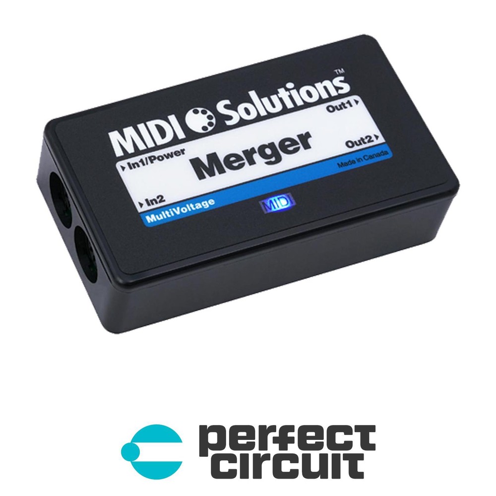 MIDI Solutions Merger 2×2 V2 MIDI Merger INTERFACE – NEW – PERFECT CIRCUIT