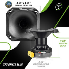 2X Slim Driver Horn Phenolic Driver Plastic Slim Horn 500 Watts Max Ideal