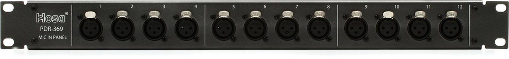 Hosa PDR-369 12-point XLR Balanced Patchbay (3-pack) Bundle