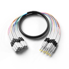 10ft Snake Cable, 8-Channel Shielded Audio Cable 1/4“ TRS to XLR Male, with Col