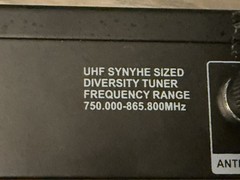 Shure U4D Dual Channel Wireless Receiver UHF 480 -600MHz w 2 Antennas & Manual