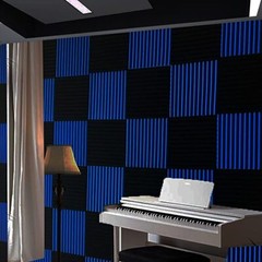 96/52 PACK 12″X 12″X1″ Acoustic Foam Panel Wedge Studio Soundproof Wall Adhesive