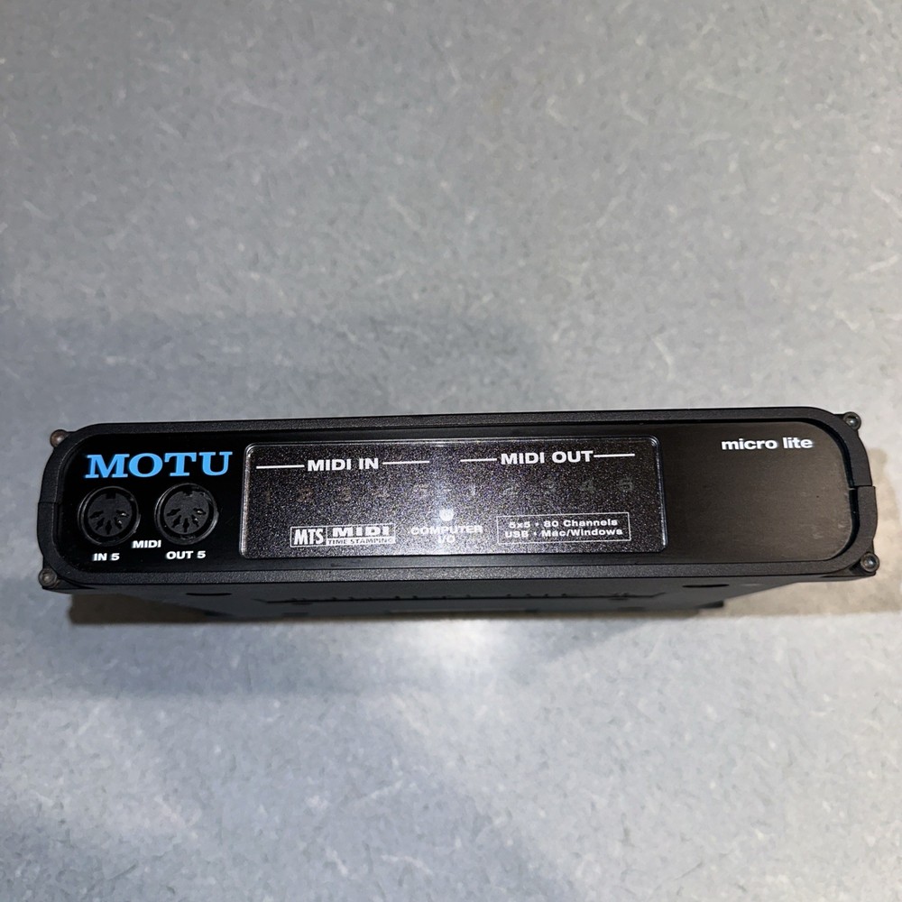 MOTU MicroLite 5×5 USB Bus-Powered MIDI Interface READ DESCRIPTION!!!