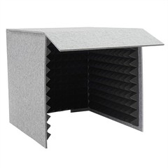 Desktop Soundproof Cover Vocal Recording Booth Vocal Sound Absorbing Shield NEW