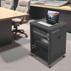 19″ 15U Component Rack Rolling Cabinet DJ Equipment Cabinet for Audio Video