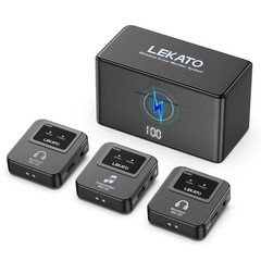 LEKATO Wireless in-Ear Monitor MS-20 Charging with Box 1Transmitter 2 Receivers
