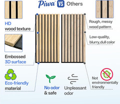 10 Pack Oak Wood Slat Acoustic Wall Panels – Soundproof & Stylish Decor