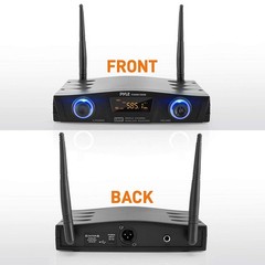 PYLE Compact UHF Wireless Microphone System – Pro Portable 1 One size, Black