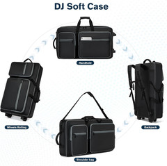 DJ Case with Wheels Compatible with DDJ FLX10/1000/1000SRT/REV7/REV5/SCLIVE 4,DJ
