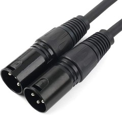 3-Pin XLR Female Jack to Dual 2 Male Plug Y Splitter Mic DJ Cable Adaptor 16 AWG