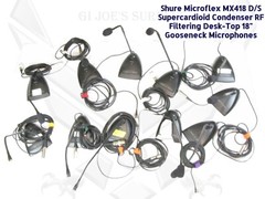 Used Shure MX418D/S Microflex SuperCardioid 18″ Gooseneck Microphones