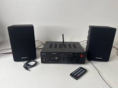 Pyle PFA600BU Bluetooth Stereo Amplifier Receiver w/ (2) Optimus Pro X7 Speakers