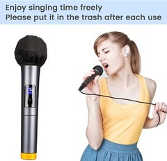 Disposable Sanitary Microphone Cover Karaoke Black Mic non-woven 100pcs / 200pcs