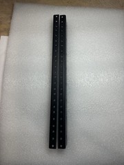 2 (One Pair) 12U / 12 SPACE Rack Rails 21″ Lg Tapped 10/32″ for Amplifier Rack
