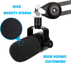 Podmic Pop Filter Foam Cover – Mic Windscreen Wind Cover Customized for Rode Pod