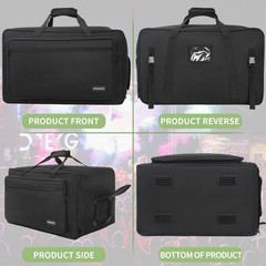 ITHWIU Speaker Carrying Bag with Thickened Sponge for 8“ Speaker, Black