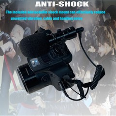 Supercardioid Camera Microphone Audio Shotgun Mic For Smartphone DSLR PC iPhone